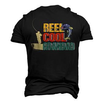 Reel Cool Grandad Fishermen Fishing Rod Angling Dad Men's 3D T-Shirt Back Print | Mazezy