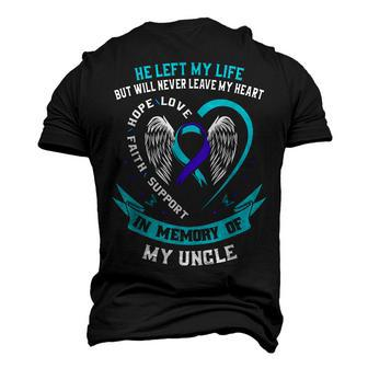 Remembrance In Memory Of My Uncle Suicide Awareness Memorial Men's 3D T-Shirt Back Print | Mazezy