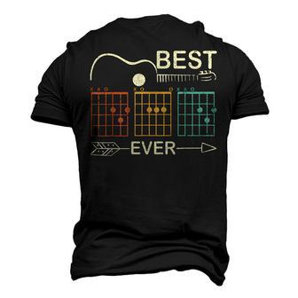 Retro Best Dad Ever D A D Chord Guitar Guitarist Fathers Day Men's 3D T-shirt Back Print - Seseable