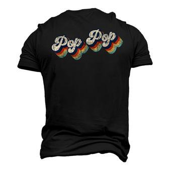 Retro Cute Pop Pop Best Grandpa Ever Birthday Idea Men's 3D T-shirt Back Print - Seseable