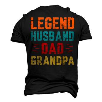 Retro Fathers Day Dad The Legend Husband Dad Grandpa Men's 3D T-shirt Back Print - Seseable