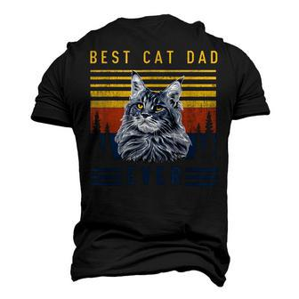 Retro Maine Coon Cat Best Cat Dad Ever Cat Maine Coon Men's 3D T-shirt Back Print - Seseable