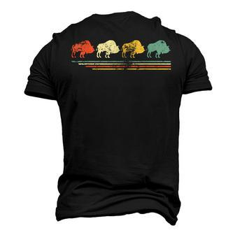 Retro Vintage Bison Lover Animal For Father Day Men's 3D T-Shirt Back Print | Mazezy