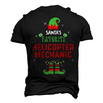 Santas Favorite Helicopter Mechanic Christmas Xmas Men's 3D T-Shirt Back Print