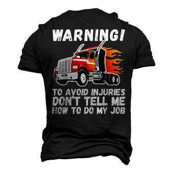 Sarcastic Trucker Tractor Trailer Fathers Day Truck Driver Men's 3D T-shirt Back Print - Seseable