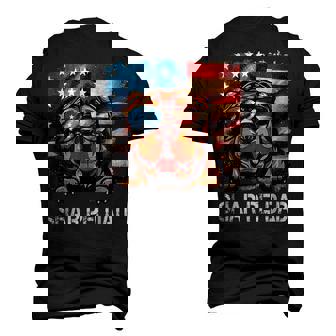 Shar Pei Dad American Flag 4Th Of July Dog Fathers Day Men's 3D T-Shirt Back Print | Mazezy