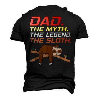 Sloth Dad The Myth The Legend Sloth Fathers Day Father Dad Men's 3D T-shirt Back Print - Seseable