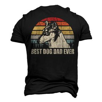 Smooth Collie Dad Best Dog Dad Ever Vintage Retro Men's 3D T-shirt Back Print - Seseable