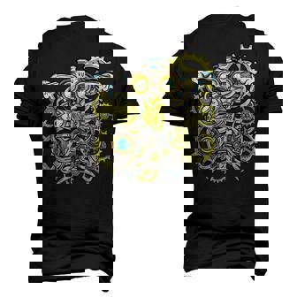 Steampunk Halloween Skeleton Costume Mechanic Retro Men's 3D T-Shirt Back Print | Mazezy