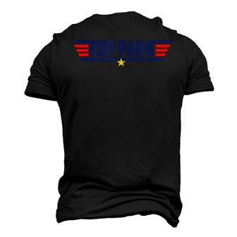 Top Papa Personalized 80S Dad Humor Movie Gun Men's 3D T-Shirt Back Print | Mazezy