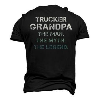 Trucker Grandpa The Man The Myth The Legend Grandparents Day Men's 3D T-shirt Back Print - Seseable