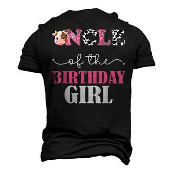 Uncle Of The Birthday For Girl Cow Farm 1St Birthday Cow Men's 3D T-Shirt Back Print | Mazezy