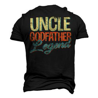 Uncle Godfather Legend Uncle Fathers Day Men's 3D T-Shirt Back Print | Mazezy