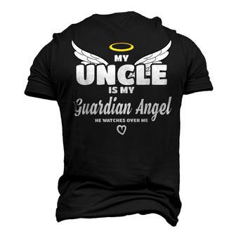 My Uncle Is My Guardian Angel He Watches Over Me In Memory Men's 3D T-Shirt Back Print | Mazezy