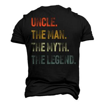 Uncle The Man The Myth The Legend Relative Father Day Men's 3D T-shirt Back Print - Seseable