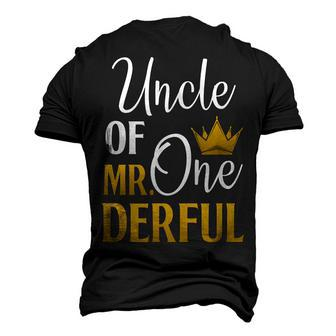 Uncle Of Mr Onederful 1St Birthday First Onederful Men's 3D T-Shirt Back Print | Mazezy