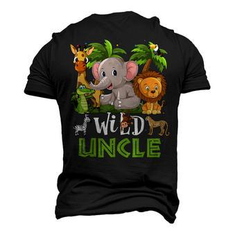 Uncle Of The Wild Zoo Birthday Safari Jungle Animal Men's 3D T-Shirt Back Print | Mazezy