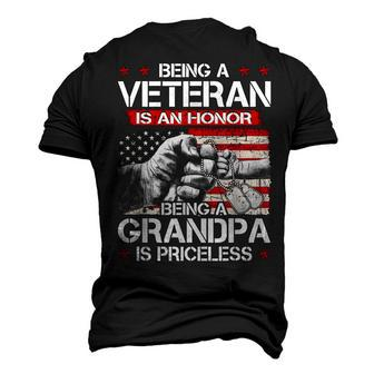 Us Army Veterans Being Veteran Grandpa Fathers Day Dad Men Men's 3D T-Shirt Back Print | Mazezy