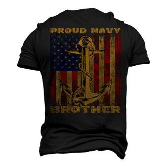 Us Navy Proud Brother Apparel With American Flag Men's 3D T-Shirt Back Print | Mazezy