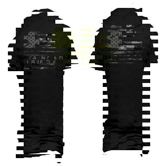 Usa Camo Flag Clarinet Dad Clarinetist Silhouette Men's 3D T-Shirt Back Print | Mazezy