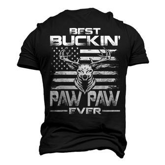 Usa Flag Best Buckin Paw Paw Ever Deer Hunting Men's 3D T-shirt Back Print - Seseable