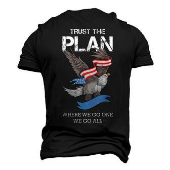 Veteran American Flag Eagle Trust The Plan Military Men's 3D T-Shirt Back Print | Mazezy