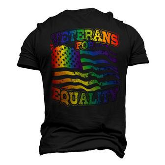 Veterans For Equality For Military Supporting Lgbtq Graphics Men's 3D T-Shirt Back Print | Mazezy