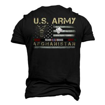 Vintage Afghanistan Veteran Us Army Military Men's 3D T-Shirt Back Print | Mazezy