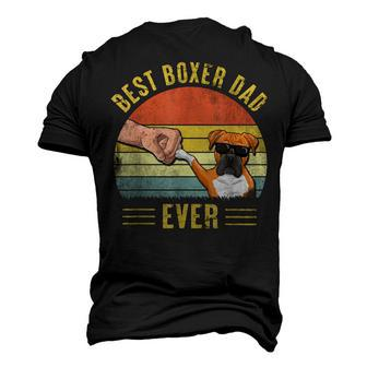 Vintage Best Boxer Dog Dad Ever Fist Bump Boxer Lover Men's 3D T-shirt Back Print - Seseable