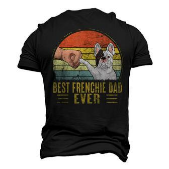 Vintage Best Frenchie Dad Ever Fist Bump French Bulldog Dad Men's 3D T-shirt Back Print - Seseable