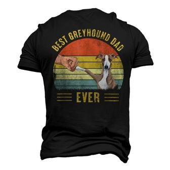Vintage Best Greyhound Dad Ever Fist Bump Dog Lover Men's 3D T-shirt Back Print - Seseable