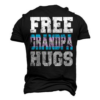 Vintage Free Grandpa Hugs Transgender Heart Lgbt Pride Month Men's 3D T-Shirt Back Print | Mazezy