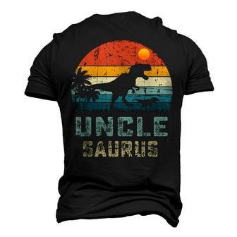 Vintage Unclesaurus Fathers Day T Rex Uncle Saurus Men Dad Men's 3D T-Shirt Back Print | Mazezy