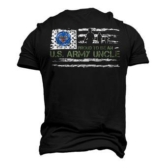 Vintage Usa American Flag Proud To Be An Army Uncle Military Men's 3D T-Shirt Back Print | Mazezy