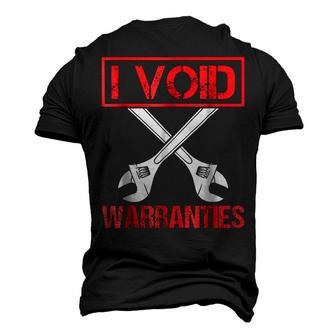 I Void Warranties Distressed Look Mechanic Men's 3D T-Shirt Back Print | Mazezy