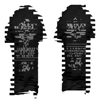 Warning Spontaneous Talking About Cars Motorist Mechanic Men's 3D T-Shirt Back Print | Mazezy