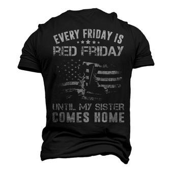 I Wear Red Every Friday For My Sister Military Men's 3D T-Shirt Back Print