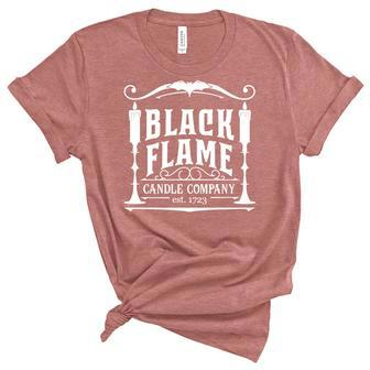 Salem Black Flame Candle Company Est 1723 Halloween Women's Short Sleeve T-shirt Unisex Crewneck Soft Tee - Thegiftio UK