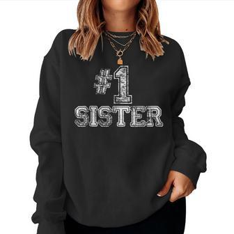 1 Sister T Number One Proud Brother Women Sweatshirt | Mazezy