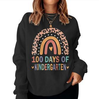 100 Days Of Kindergarten School Teacher Or Student Smarter Women Crewneck Graphic Sweatshirt - Thegiftio UK