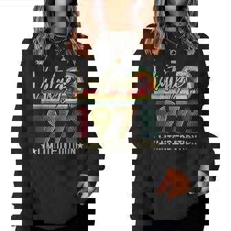 1972 50Th Birthday Gift Vintage 50 Years Old Limited Edition Women Crewneck Graphic Sweatshirt - Thegiftio UK