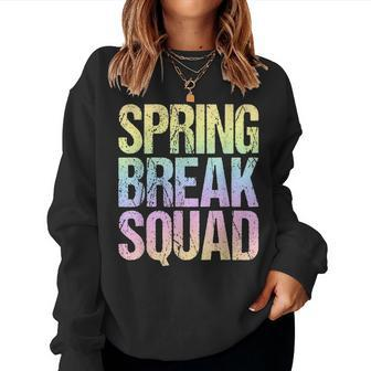 2023 Spring Break Squad Pastel Rainbow Vintage Graphic Sweatshirt | Mazezy