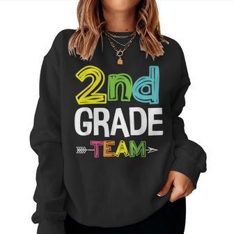 2Nd Grade Team 2Nd Grade Squad Teacher Women Sweatshirt | Mazezy