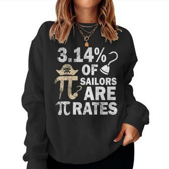 314 Of Sailors Are Pirates Math Geek Math Teacher Pi Day Women Sweatshirt | Mazezy