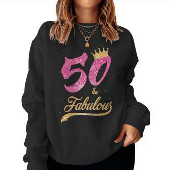 Womens 50 And Fabulous 1969 50Th Birthday For Women Women Sweatshirt | Mazezy
