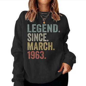 60 Years Old March 1963 Vintage 60Th Birthday Women Sweatshirt | Mazezy