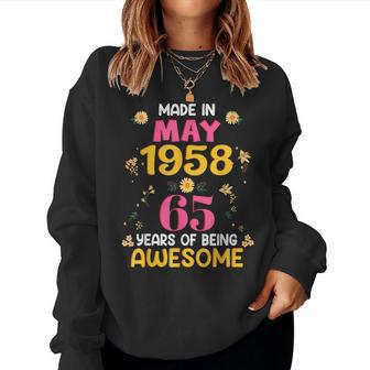 65 Years Old Women Made In May 1958 Birthday Women Sweatshirt | Mazezy