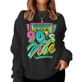 90S Vibe Vintage Retro Costume Party Nineties Mens Womens Women Sweatshirt | Mazezy