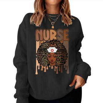 African American Nurse Black History Month Pride Black Women Women Crewneck Graphic Sweatshirt - Seseable