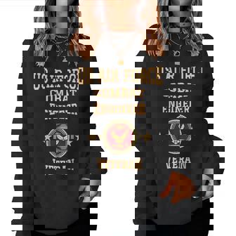 Air Force Combat Engineer Veteran Retired Air Force Women Sweatshirt | Mazezy
